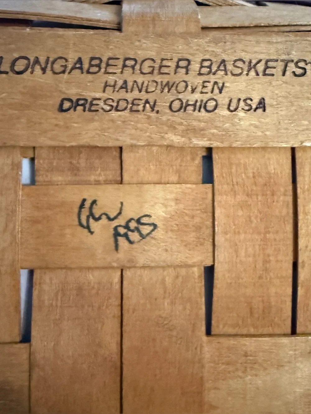 Vintage 1995 Longaberger Measuring Basket with Floral Liner and Protector